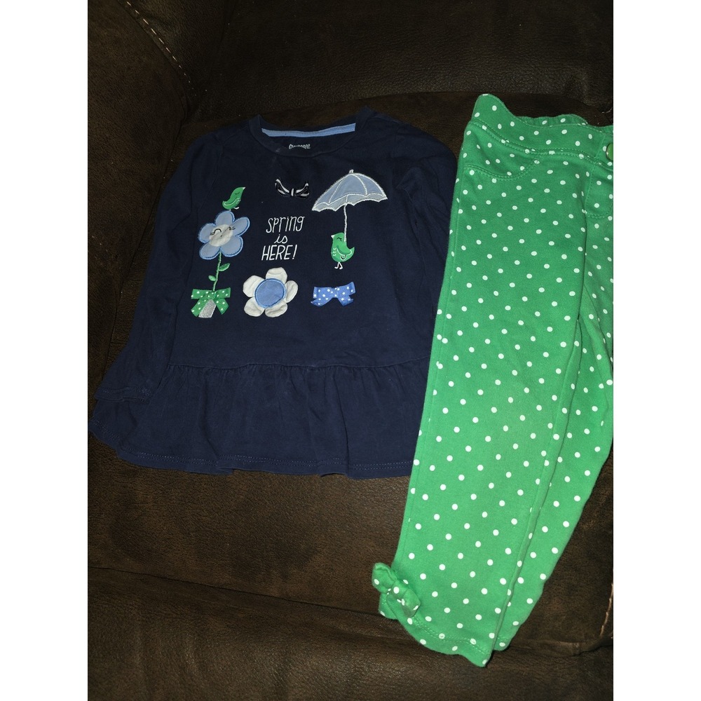 Gymboree spring prep spring is here floral umbrella top and pants size 3t outfit